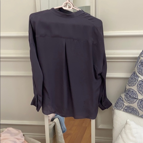 VINCE Double Front Silk Blouse - Picture 5 of 6